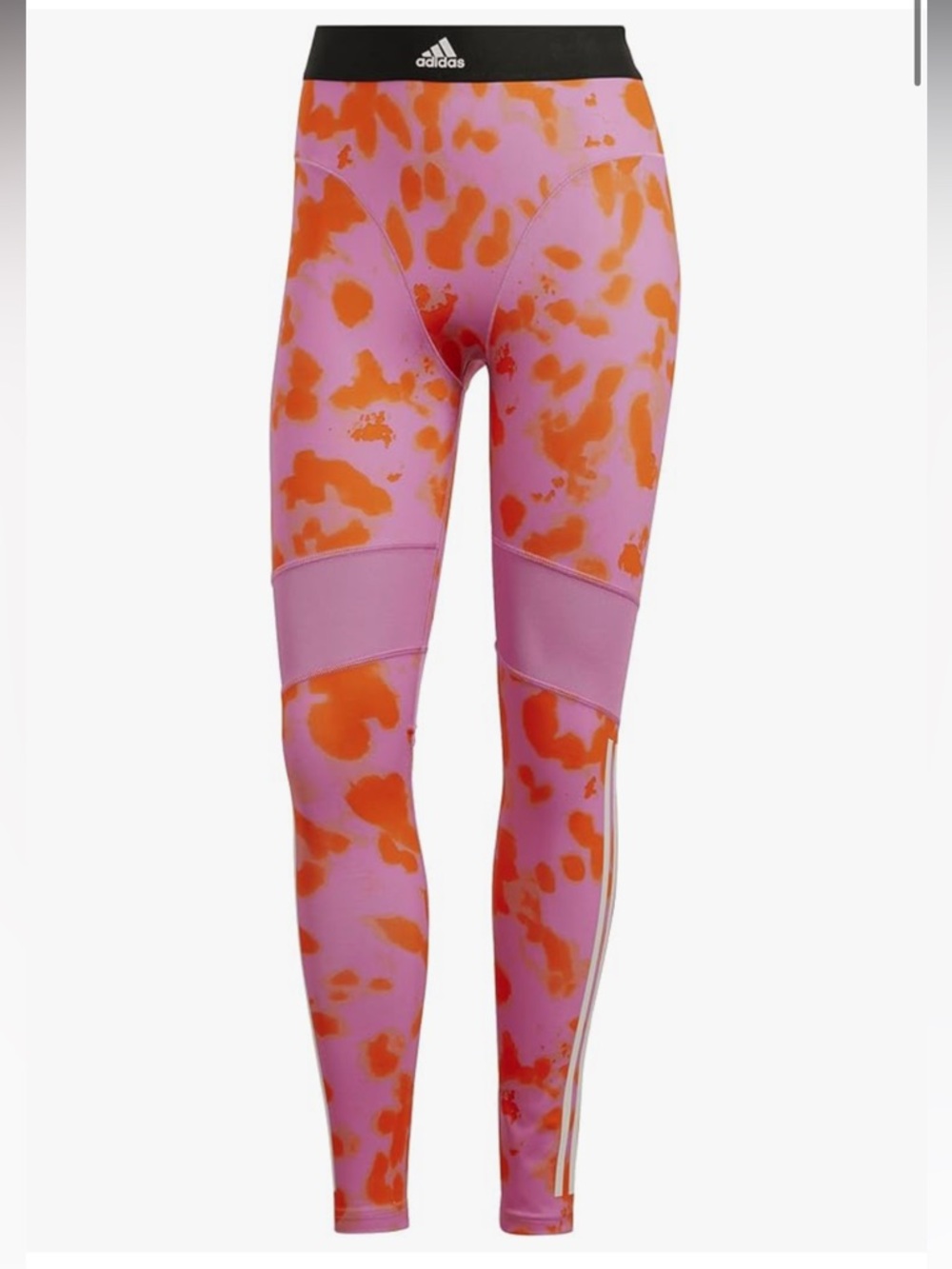 Adidas
Womens Hyperglam Aeroready Printed 
Leggings Pulse  Impact Orange XS